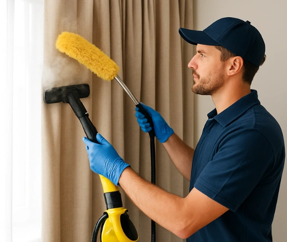 Trusted residential curtain cleaning technician Matty Curtain Cleaning hammondville-nsw QLD