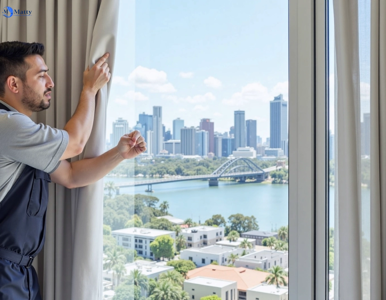 Professional curtain steam cleaning service hammondville-nsw QLD by Matty Curtain Cleaning